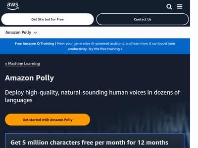 Amazon Polly screenshot