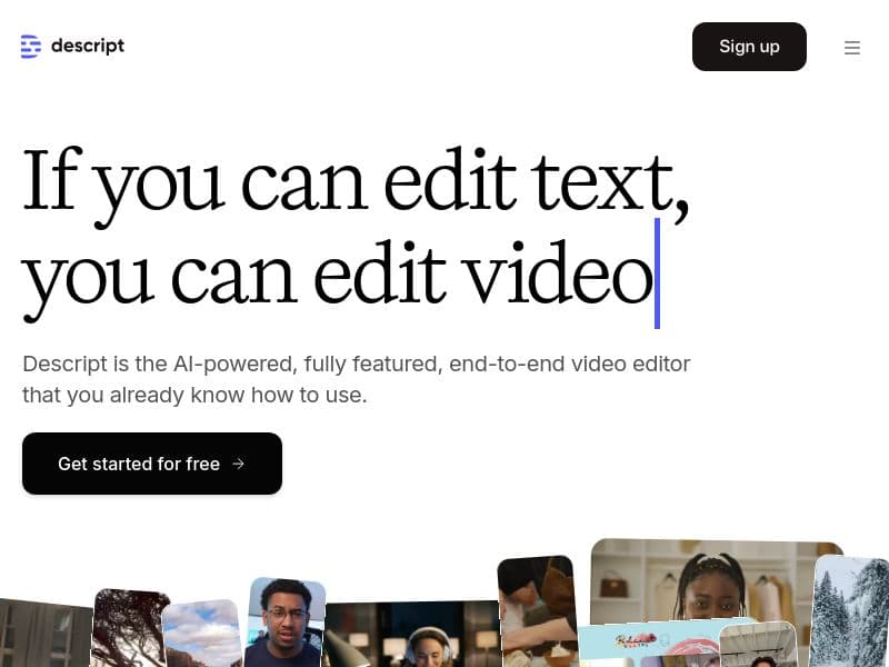 Descript screenshot