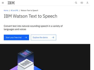 IBM Watson Text to Speech screenshot