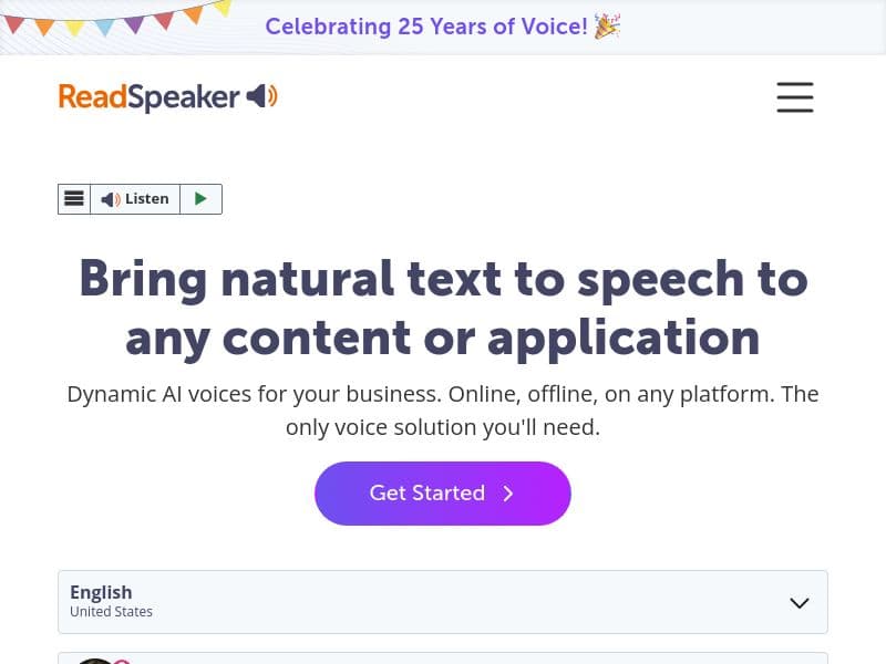 ReadSpeaker screenshot